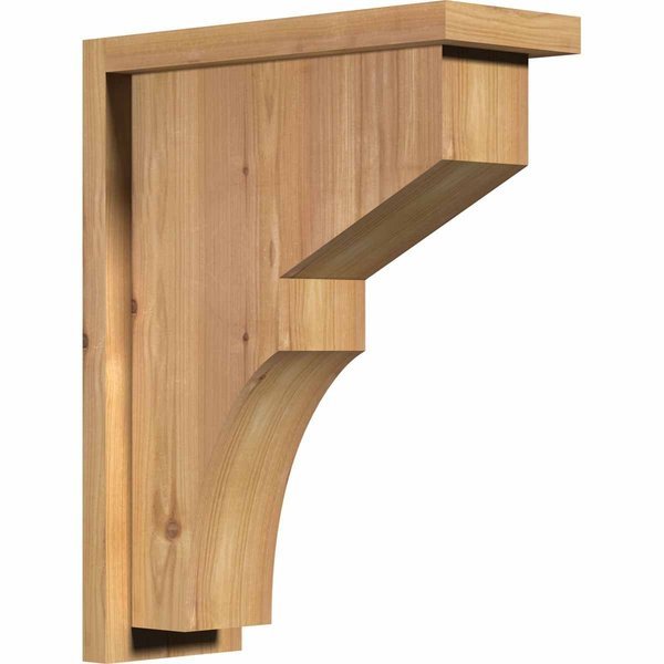 Monterey Smooth Corbel w/Backplate, Western Red Cedar, 5 1/2